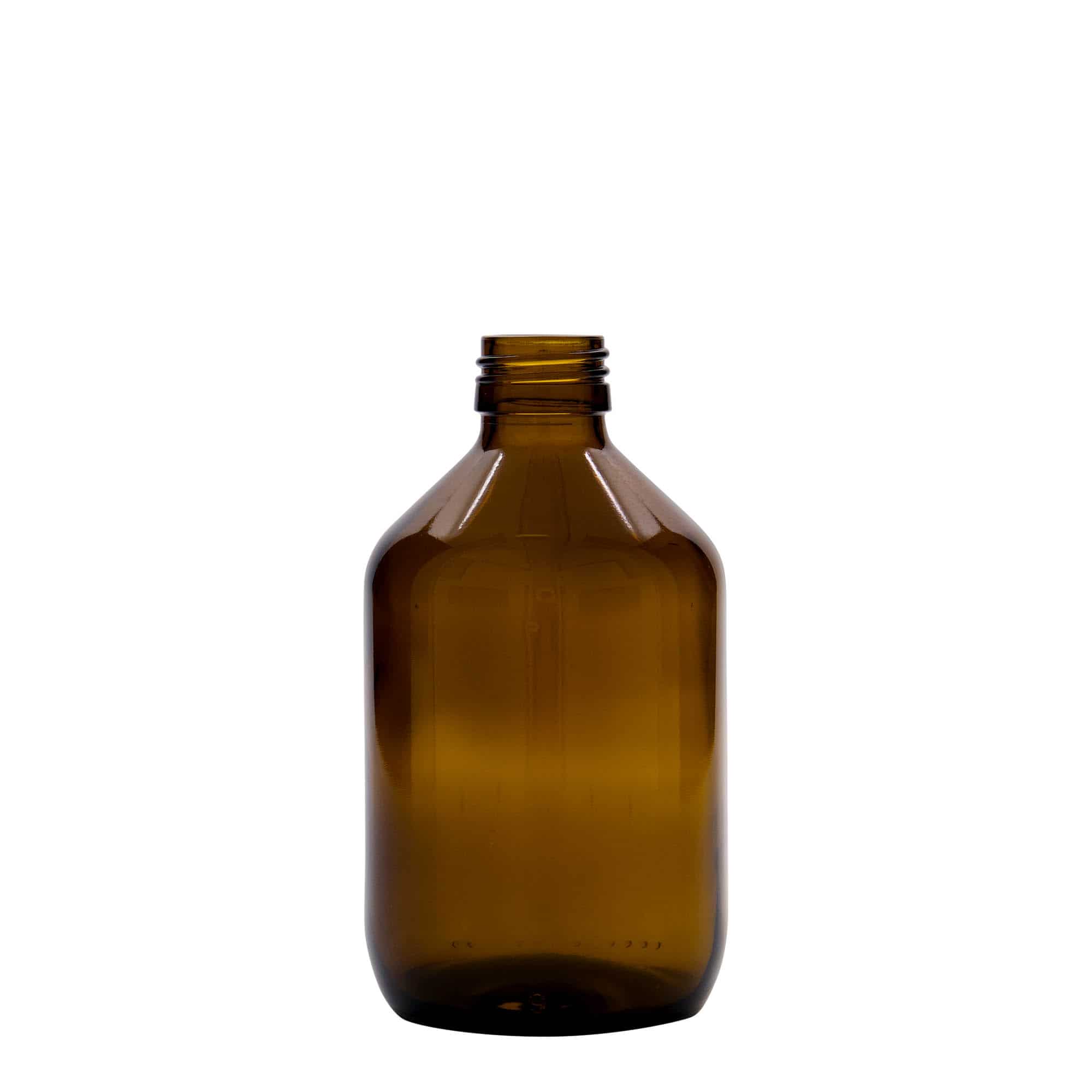 Flacon pharmaceutique 300 ml, brun, verre, bouchage: PP 28
