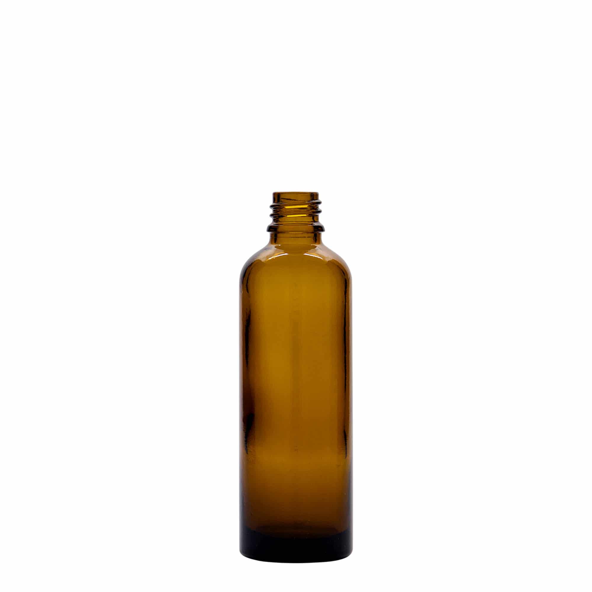 Flacon pharmaceutique 75 ml, verre, brun, bouchage: DIN 18
