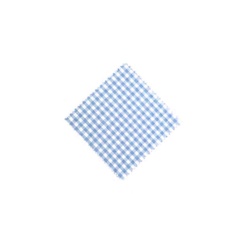 Napperon à carreaux 12x12, carré, tissu, bleu clair, bouchage: TO38-TO53