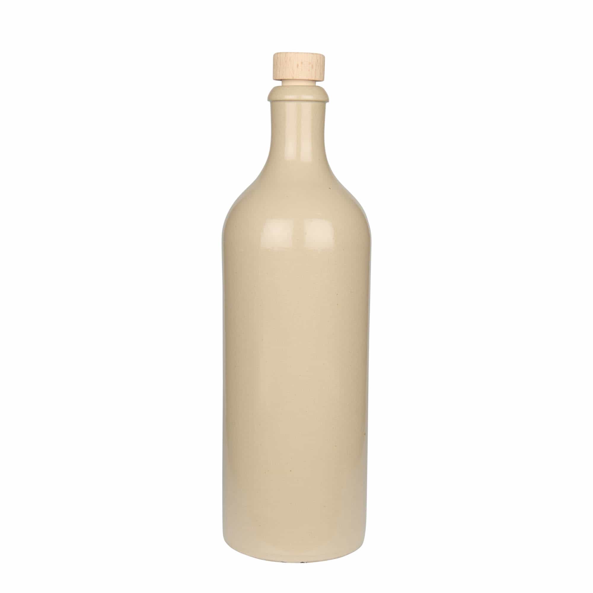 Chope en terre cuite 750 ml, grès, beige, bouchage: bouchon