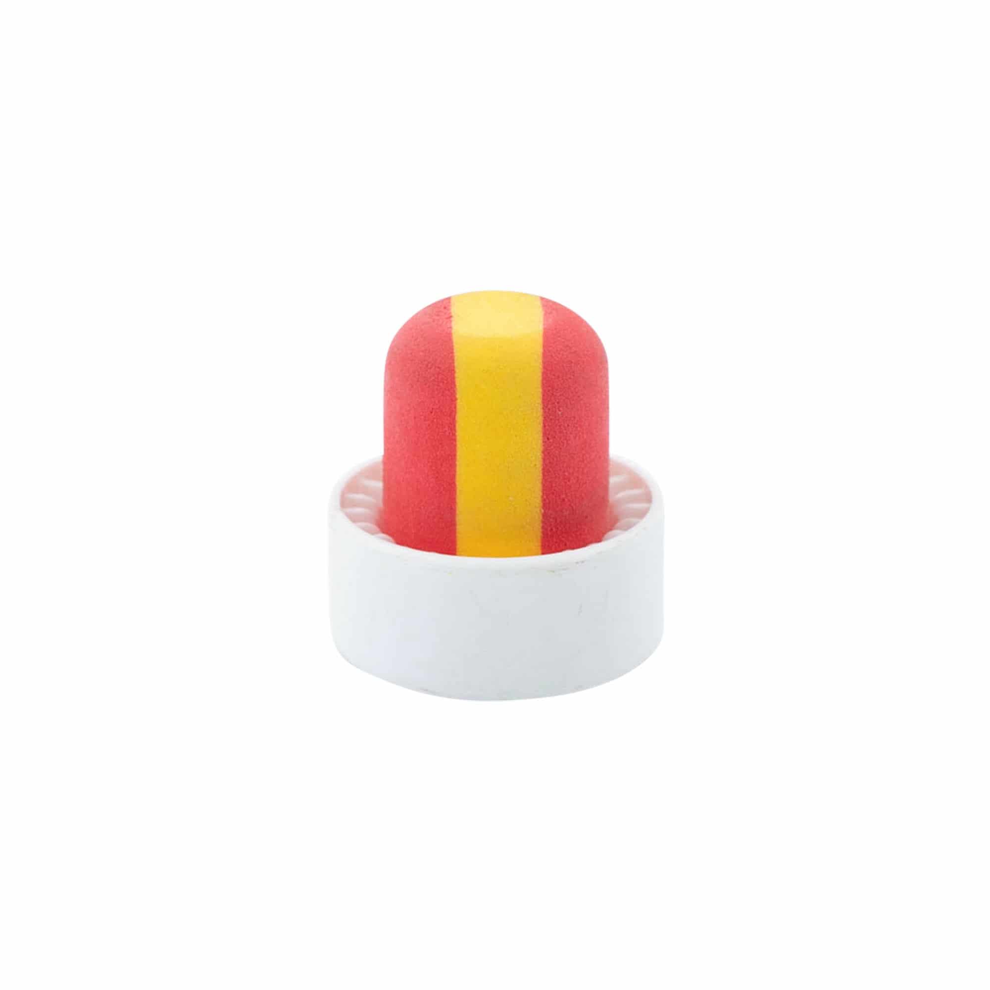 Bouchon à poignée 19 mm 'Espagne', plastique, multicolore, pour bouchage: bouchon