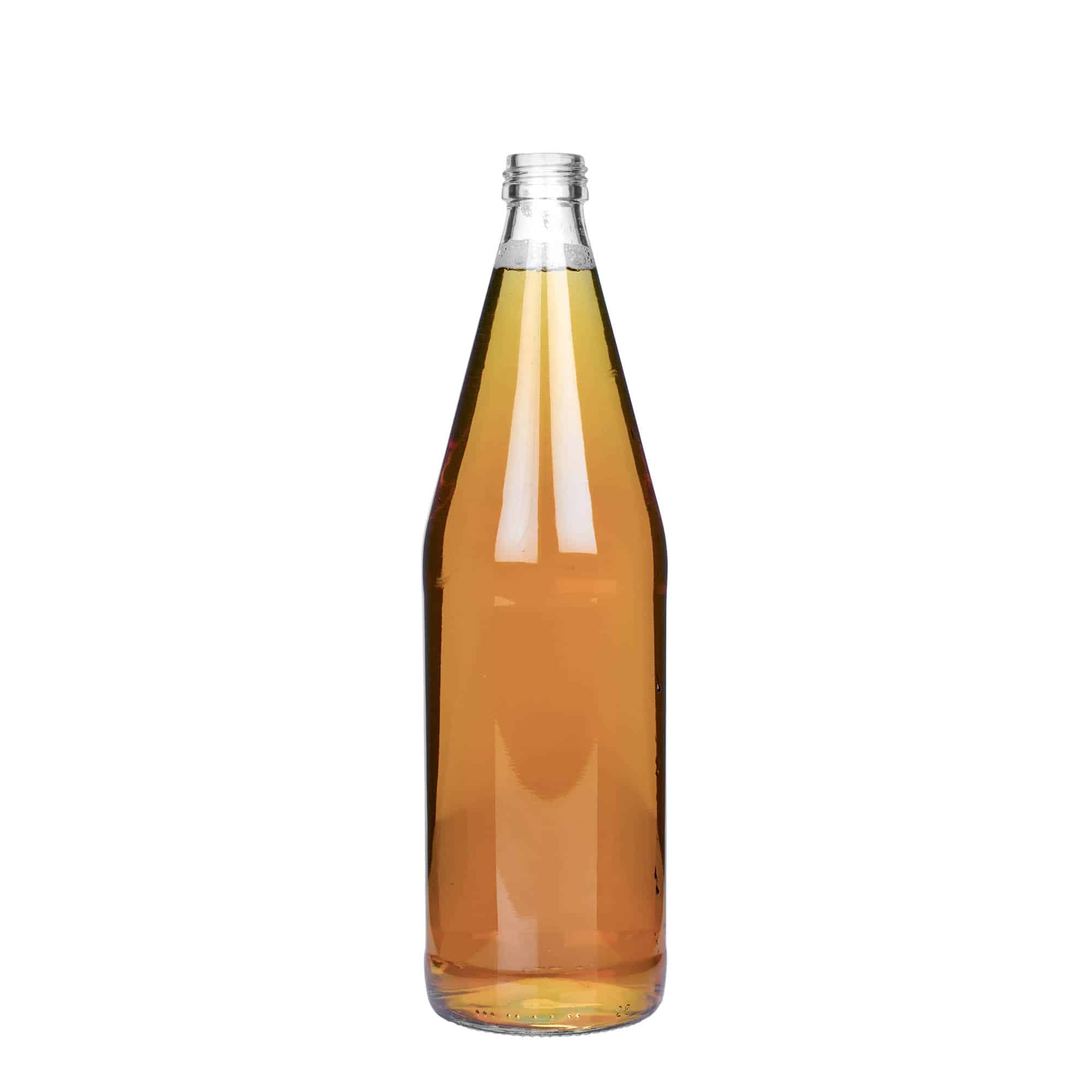 Bouteille universelle en forme de carotte 750 ml, verre, bouchage: PP 28