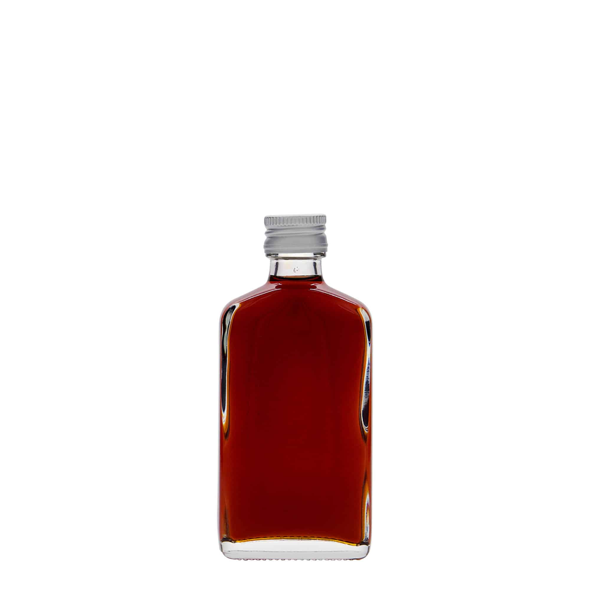 Flasque 50 ml, rectangulaire, verre, bouchage: PP 18
