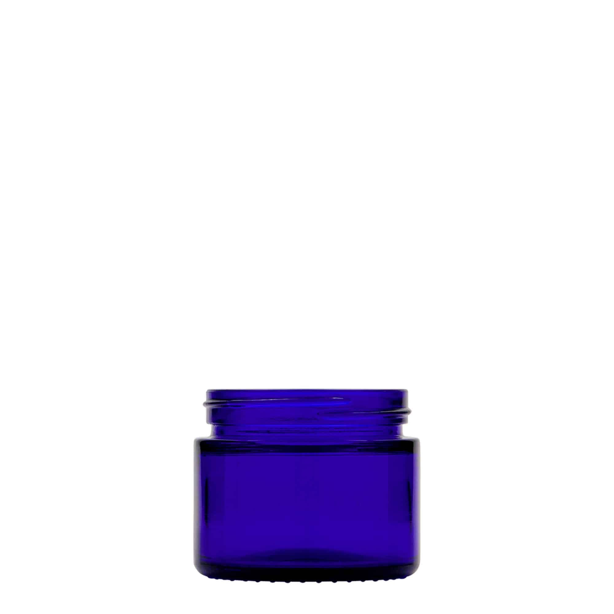 Pot 50 ml 'Blue Edition', verre, bleu roi, bouchage: Bougage à vis