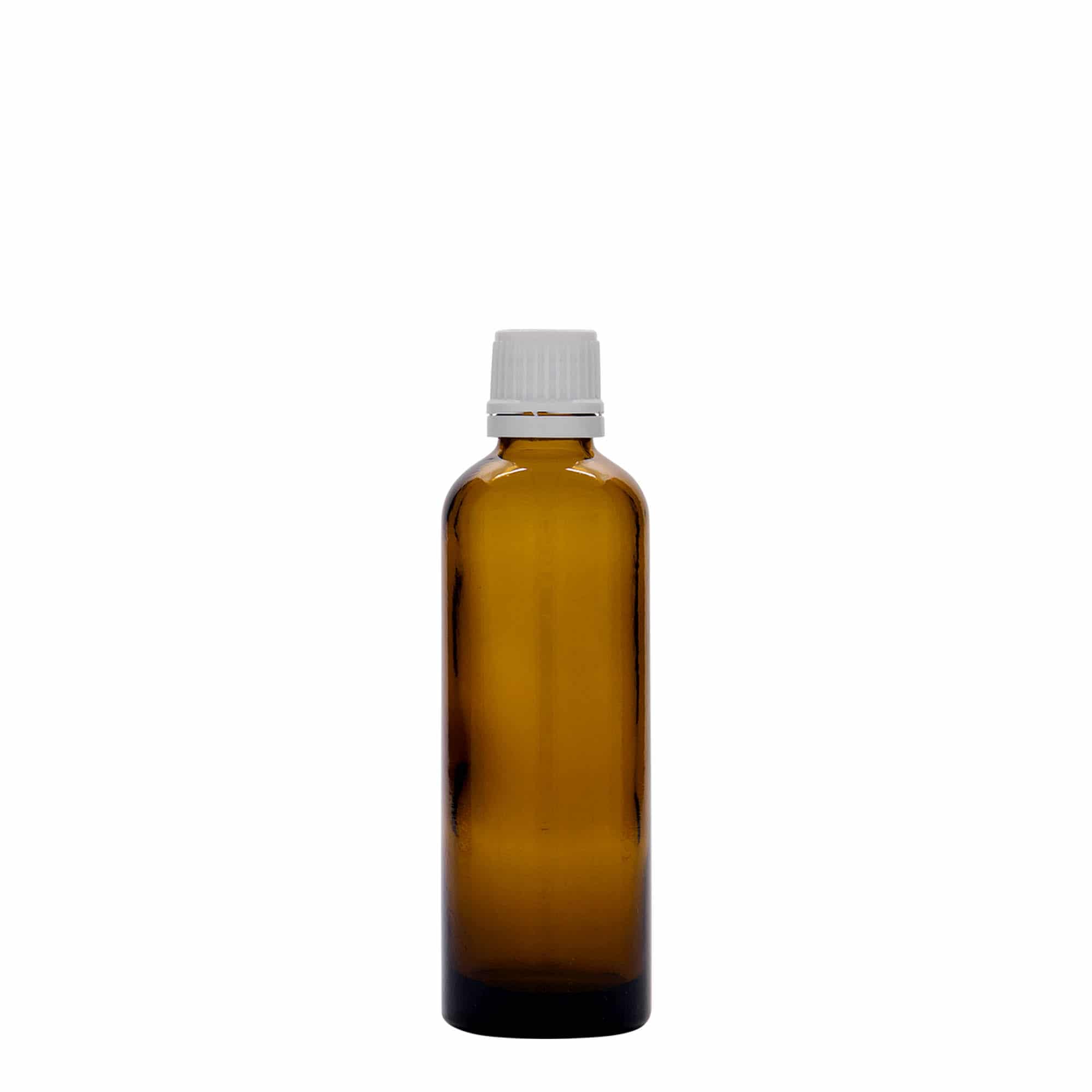 Flacon pharmaceutique 75 ml, verre, brun, bouchage: DIN 18