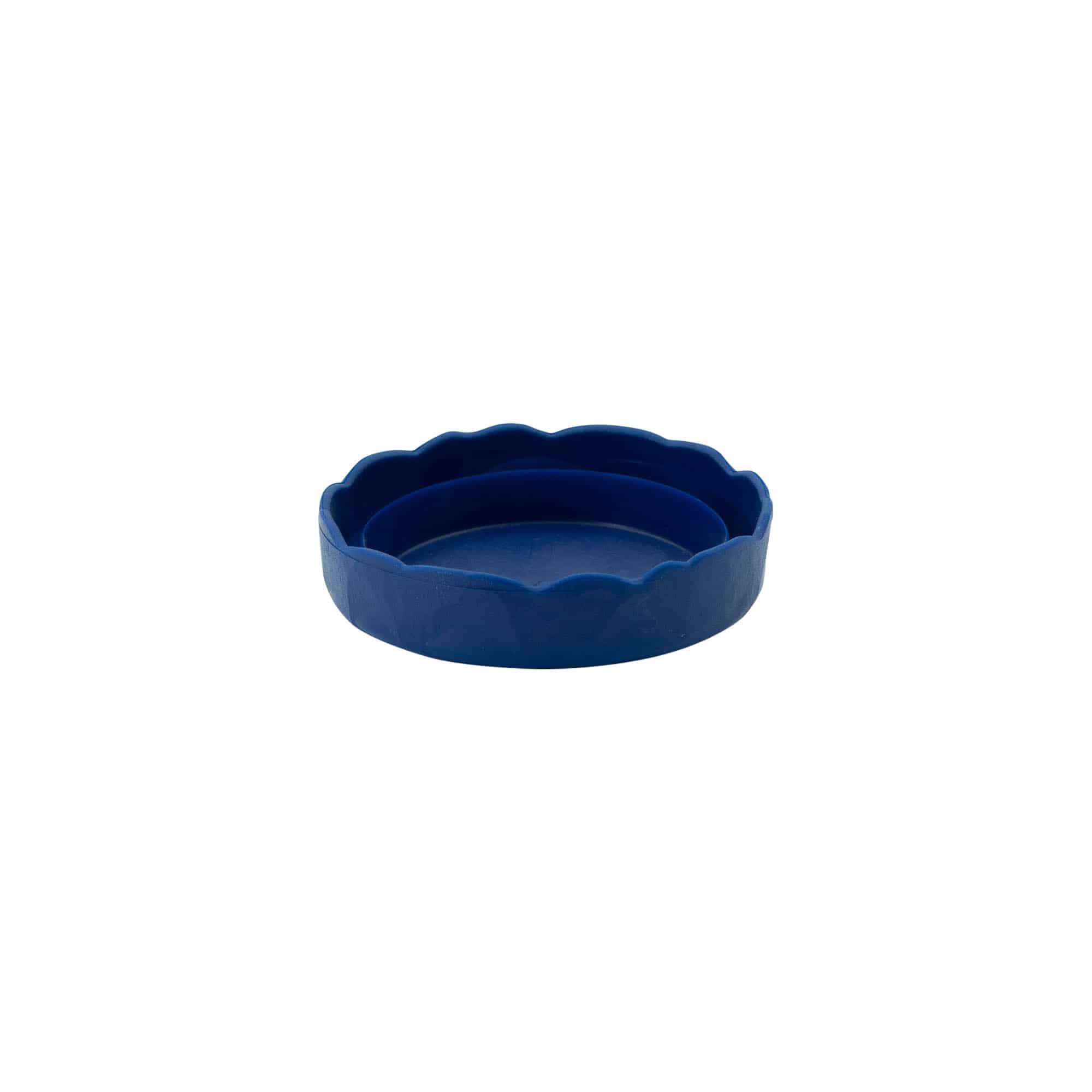 Couvercle-cloche pour pot en céramique à col étroit, plastique PEHD, bleu