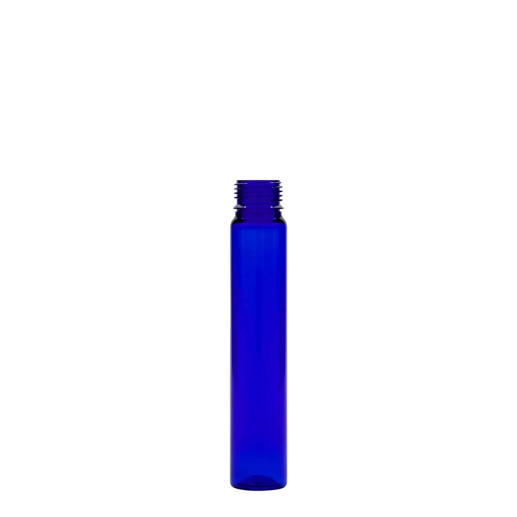 Éprouvette en PET 25 ml, plastique, bleu roi, bouchage: Bougage à vis