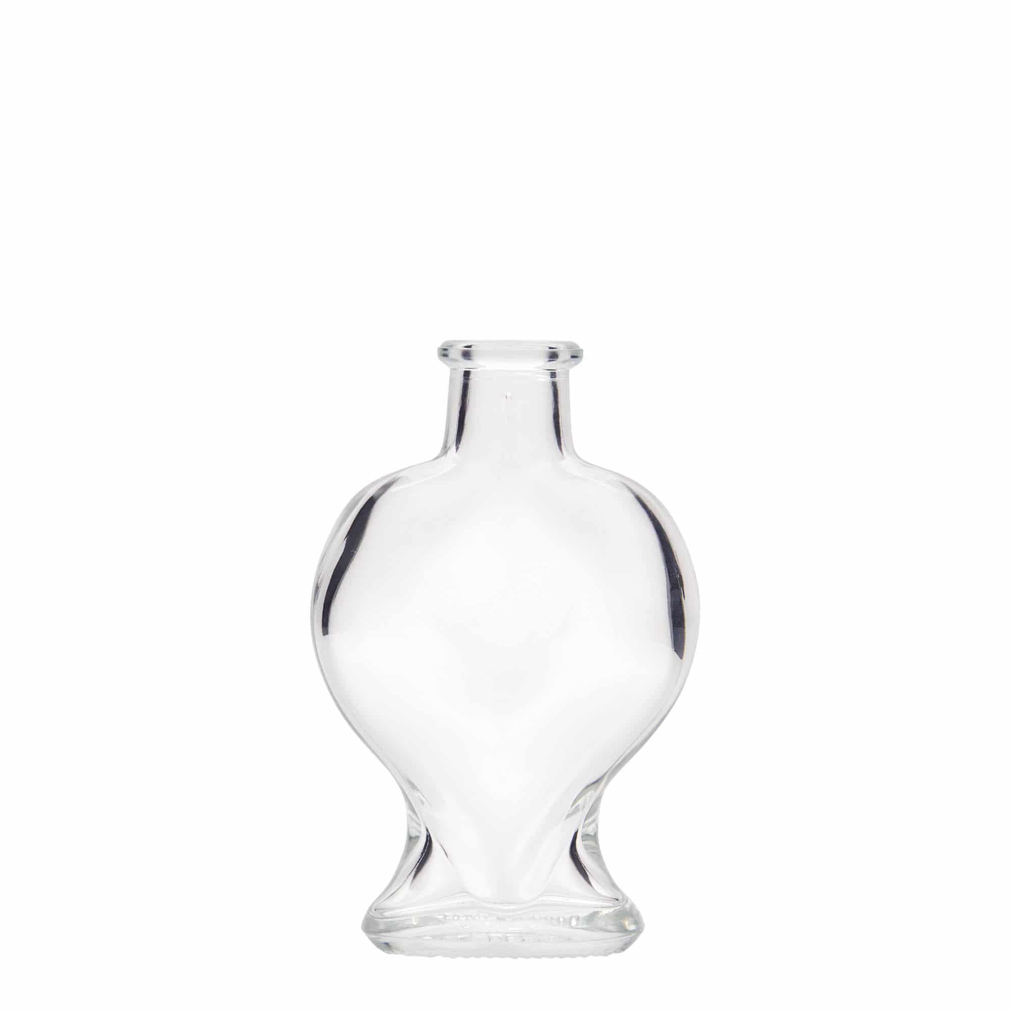 Bouteille en verre 100 ml 'Cœur', bouchage: bouchon