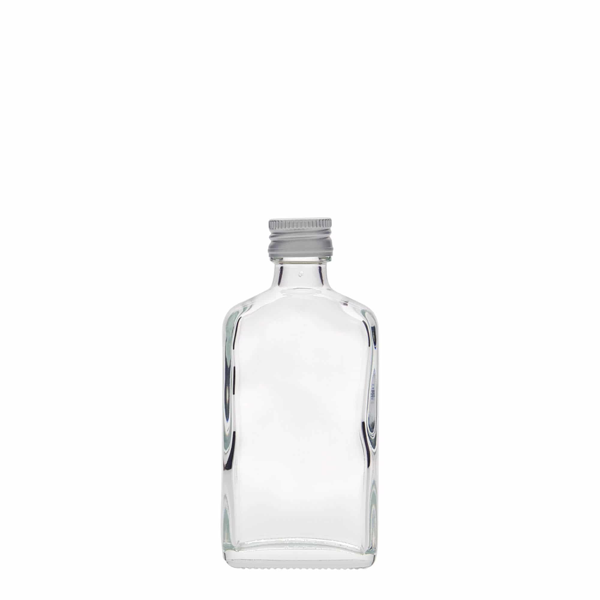 Flasque 50 ml, rectangulaire, verre, bouchage: PP 18