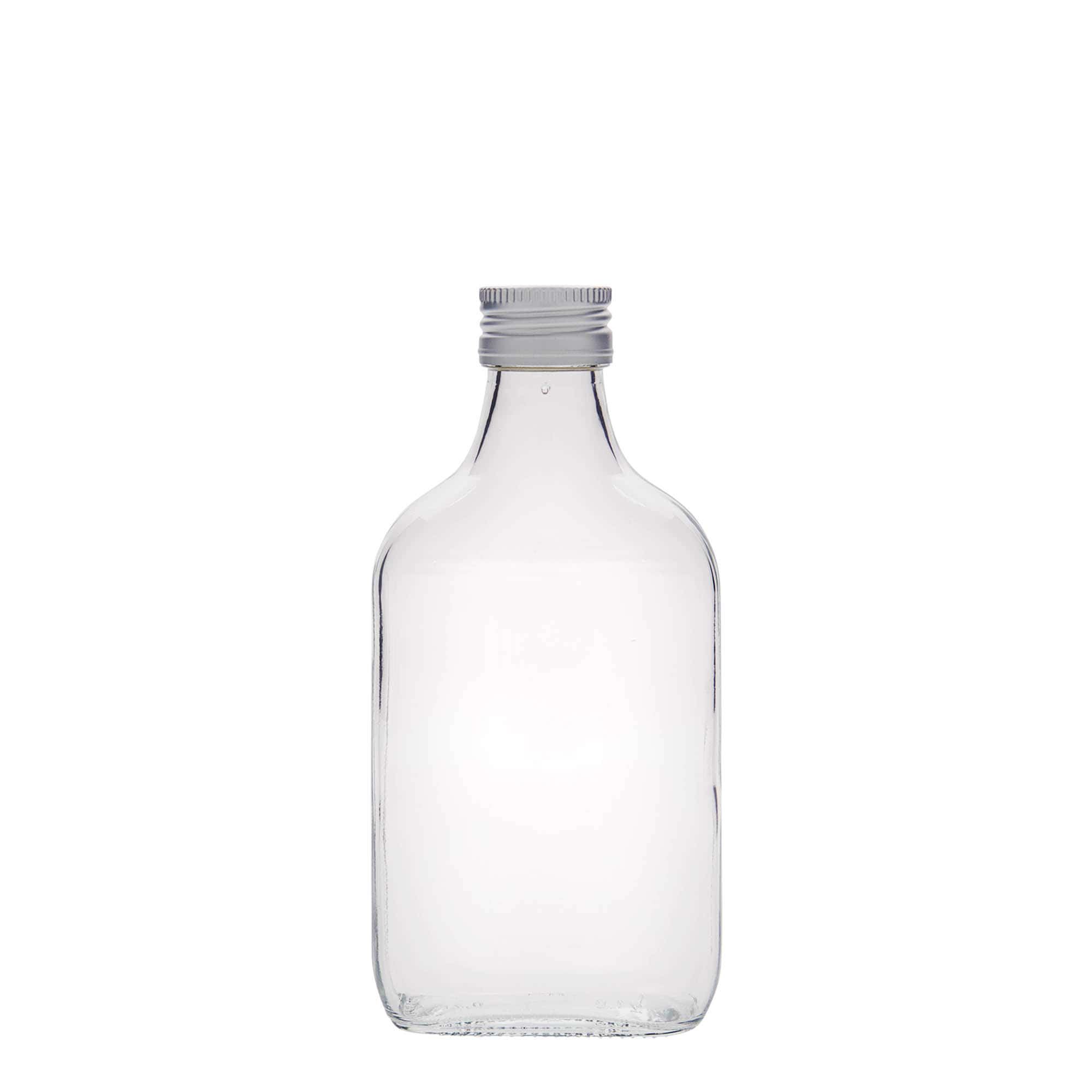 Flasque 200 ml, rectangulaire, verre, bouchage: PP 28