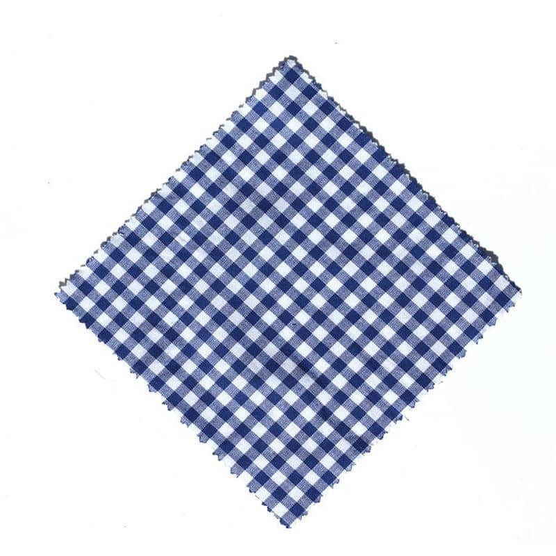 Napperon à carreaux 12x12, carré, tissu, bleu foncé, bouchage: TO38-TO53