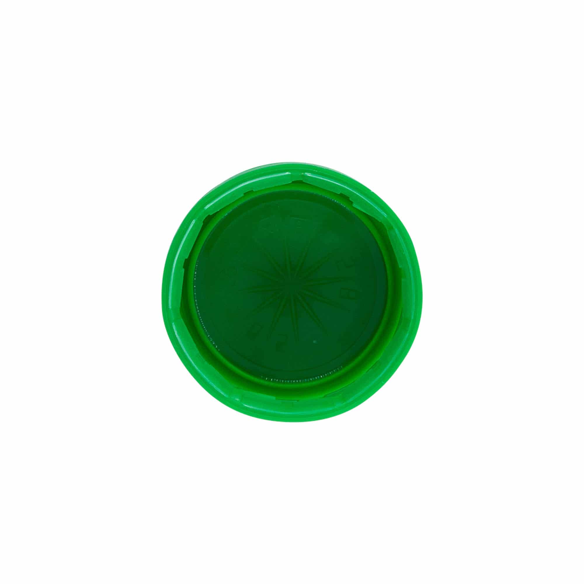 Bougage à vis avec filetage à double départ, plastique PE, vert, pour bouchage: PET 38 mm