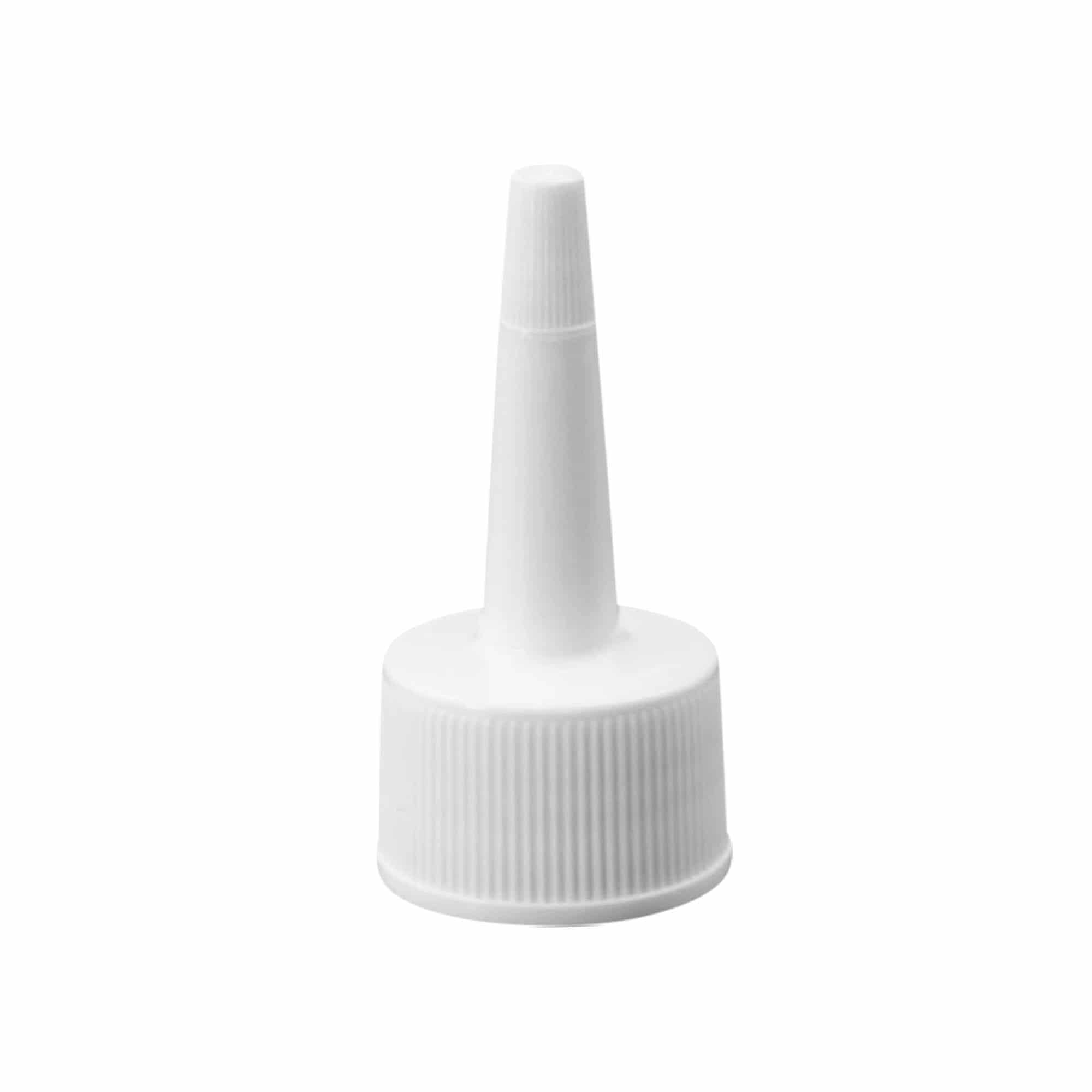 Bougage à vis avec applicateur, plastique PP, blanc, pour bouchage: GPI 24/410